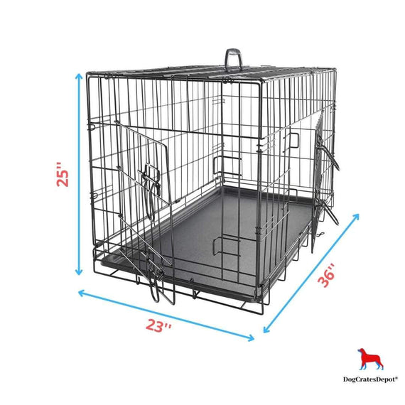 DogCratesDepot® Extra-Large (42'') Double-Door Folding Metal Dog or Pet ...